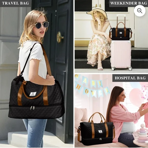 Black and Brown Travel Bag - Picture 7 of 7